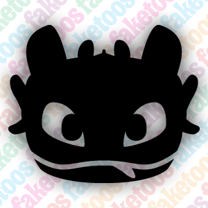 TOOTHLESS Glitter Tattoo Stencils (x6) by Faketoos - Face Paint Shop ...