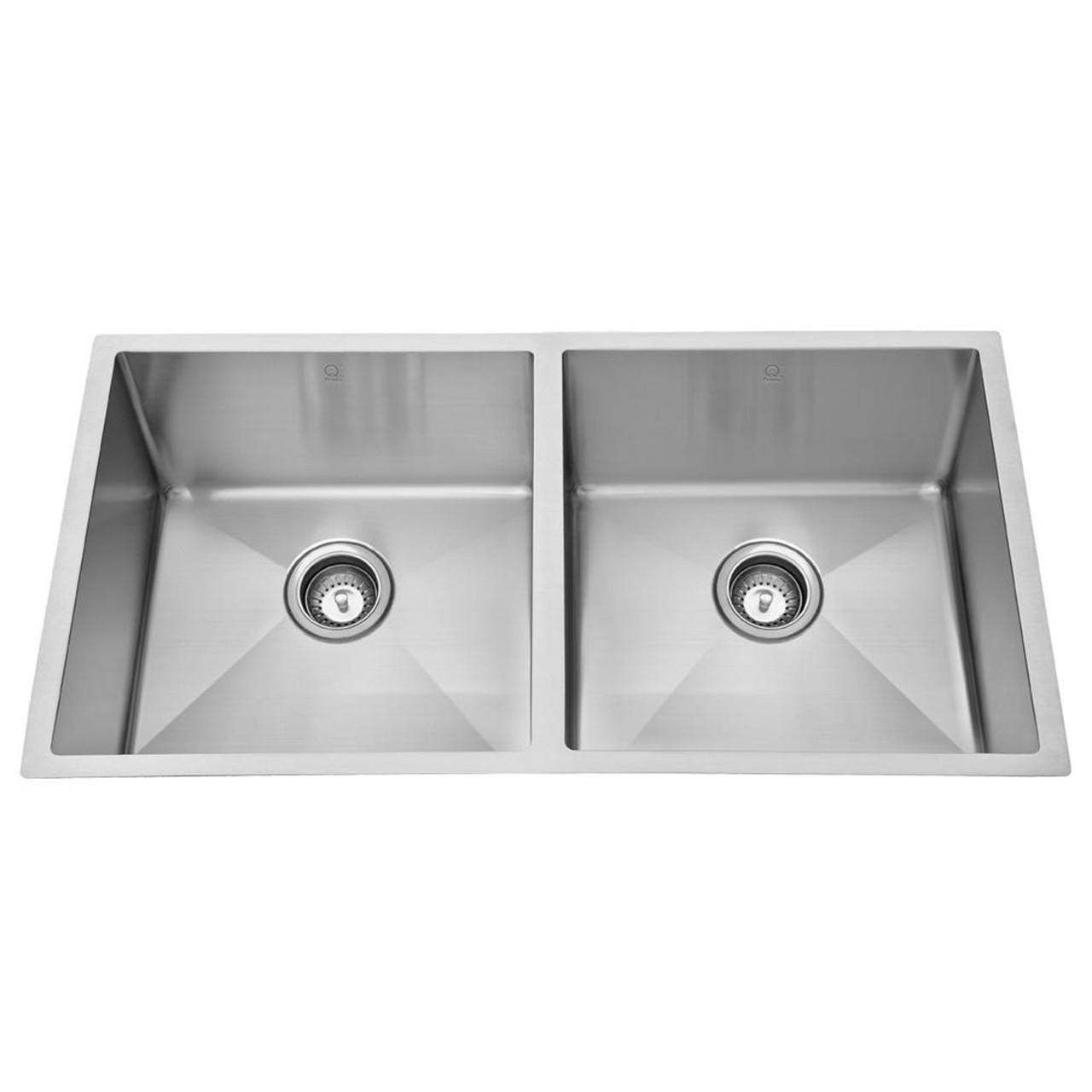 QILA E - Double Equal Bowl Stainless Steel Kitchen Sink