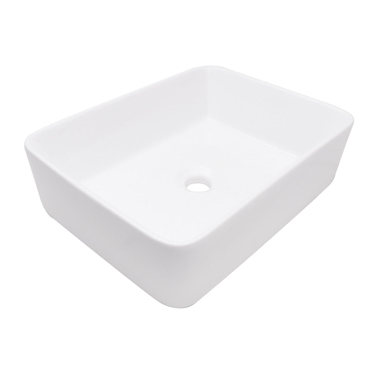 KASU DF - Rectangular Ceramic Bathroom Sink | PEARL Canada