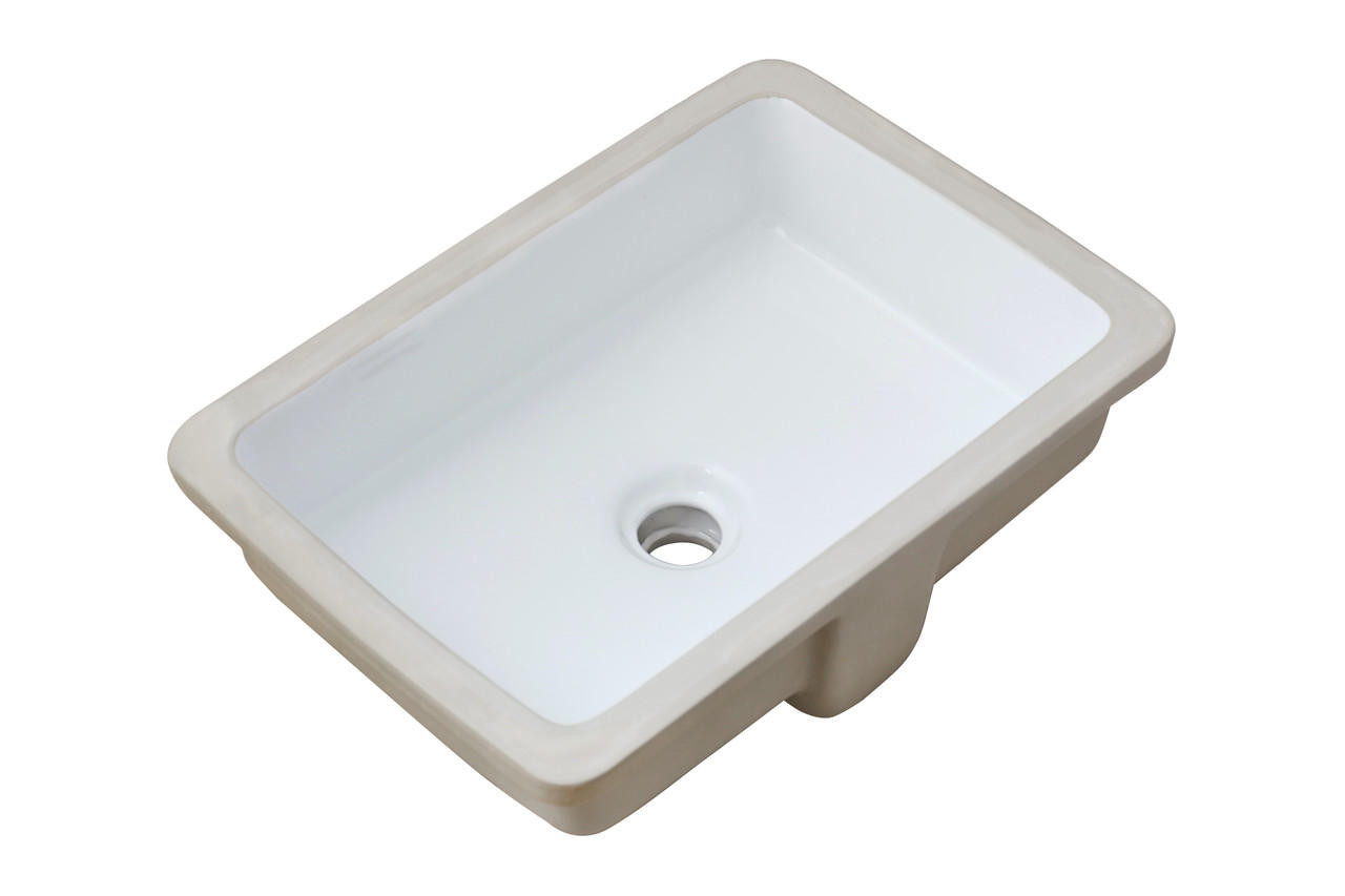 KASU SE - Rectangular Ceramic Bathroom Sink | PEARL Canada