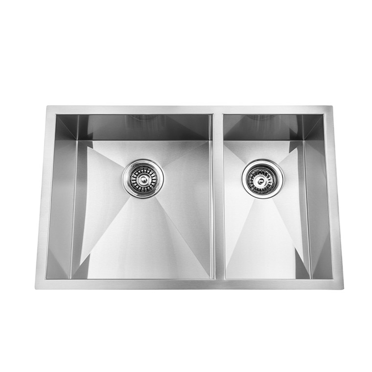 HANA - KL Double Offset Bowl Stainless Steel Kitchen Sink.