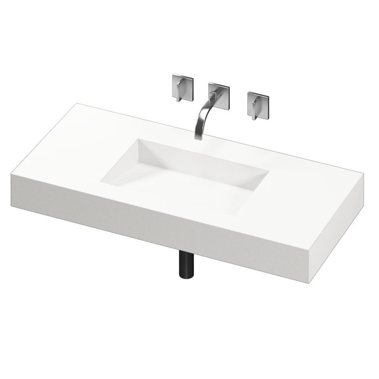  ARMONY 30" One-Piece Vanity - Blanco Zeus  GCV30ARM-160-S-BLZEUS