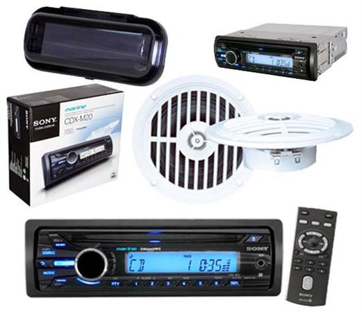 Sony New CDXM20 Marine Boat Yacht CD MP3 Radio w/5.25