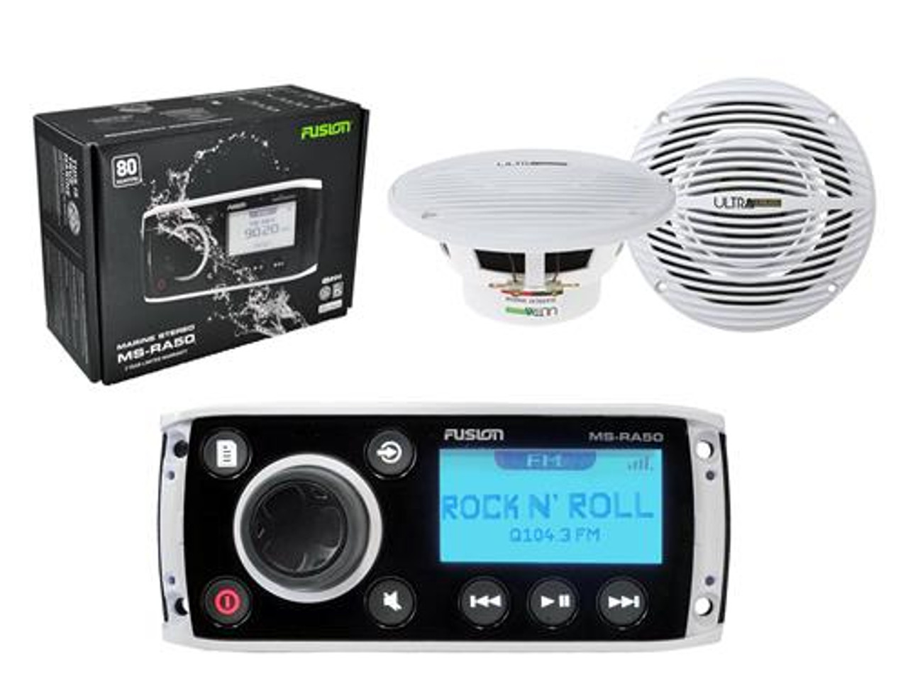 New MSRA50 Waterproof Marine Boat Radio Stereo System + 2 Component