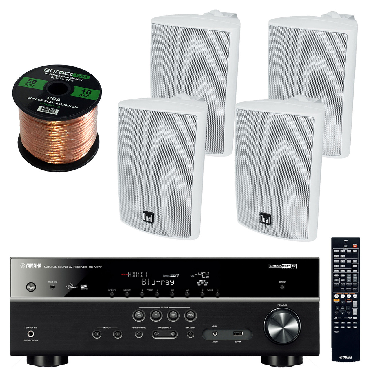 Yamaha RX-V577 - 7.2-Channel Home Theater Bluetooth USB Wifi