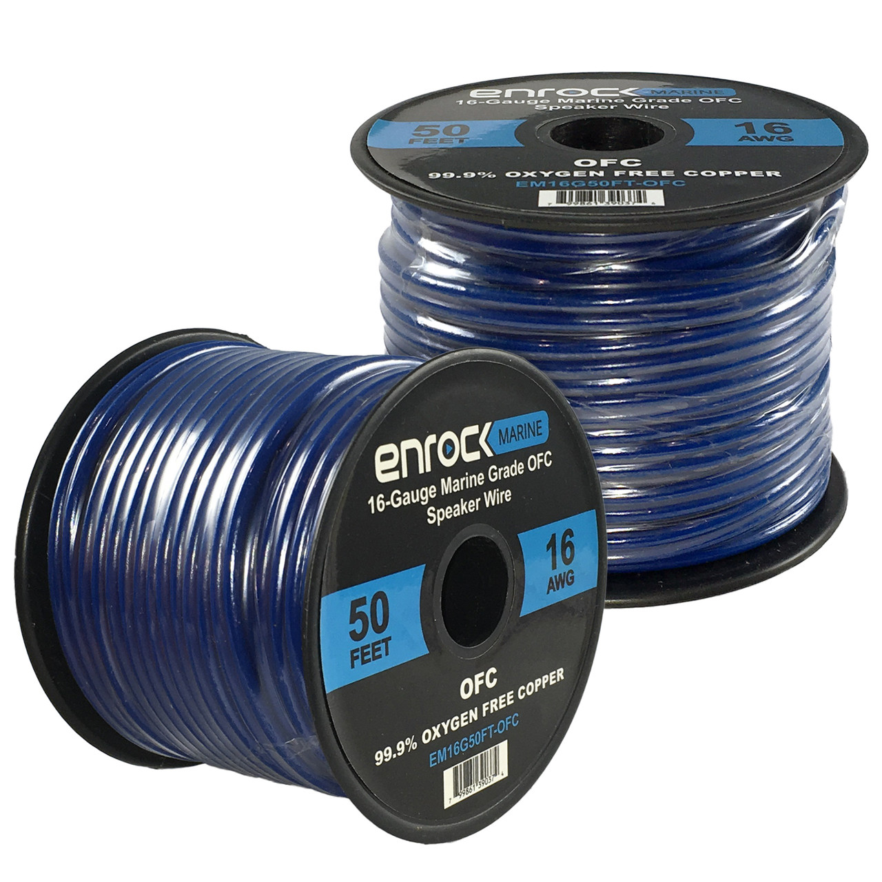 Roll Of 50ft EnrockMarine 16 Gauge Tin Plated OFC Speaker Wire