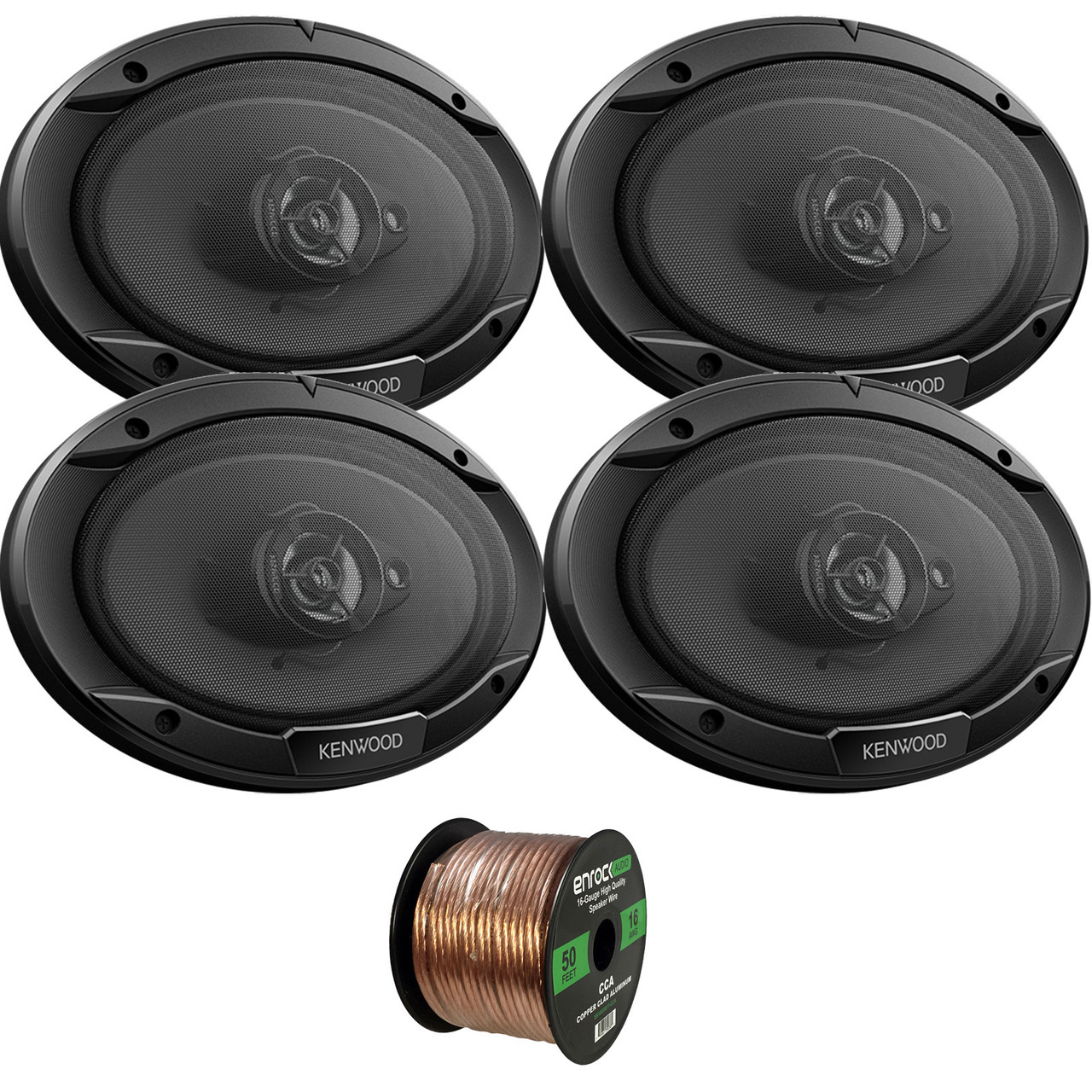 2 Pairs (QTY 4) of Kenwood KFC-S6966 3-Way 6x9 Inch 400 Watts Peak