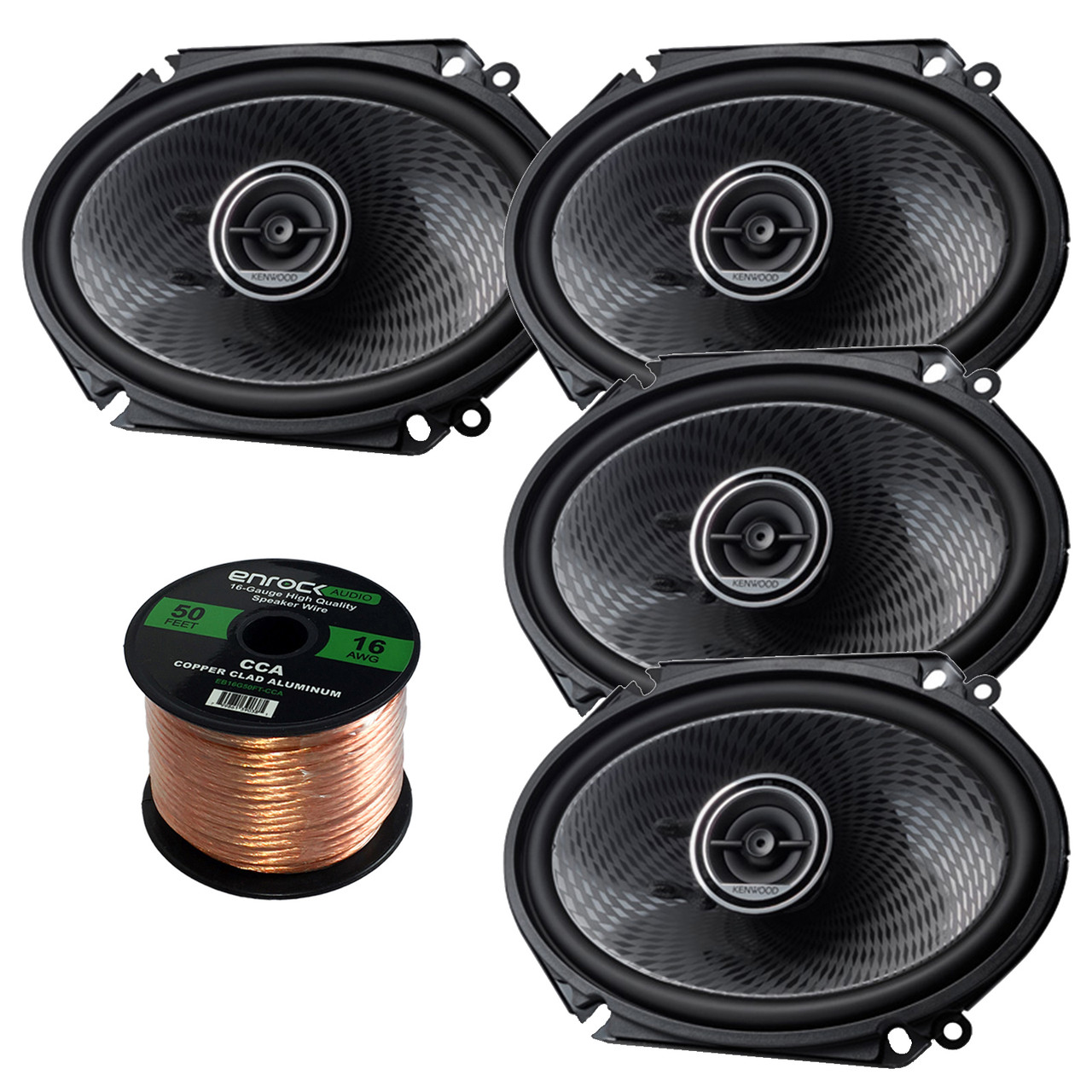 2 Pairs of Kenwood KFC-C6896PS 720-Watt 6