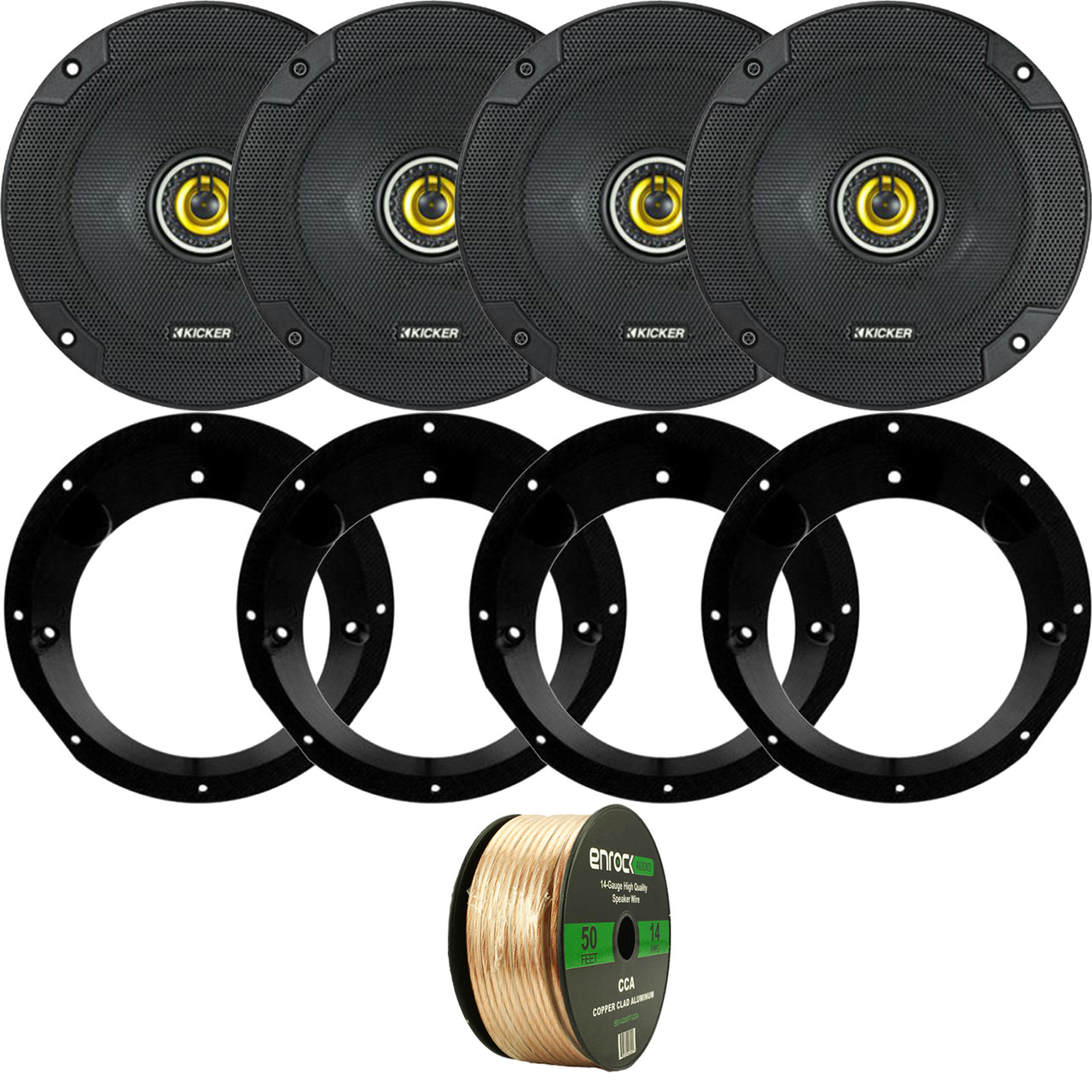 Car Speaker Package Of 4x Kicker 46CSC654 600-Watt 6.5