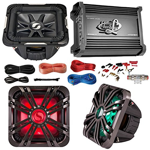 Car Subwoofer And Amp Combo Kicker 11S12L74 12" Audio Subwoofer Speaker + 12" Charcoal Grill