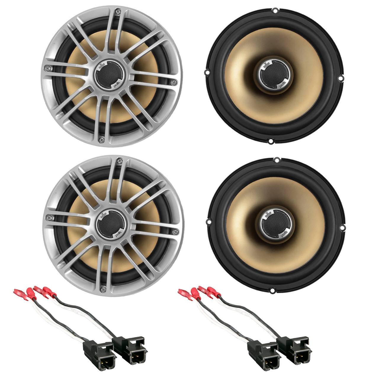 2 Pairs Polk Audio DB651S Slim Design 6.5