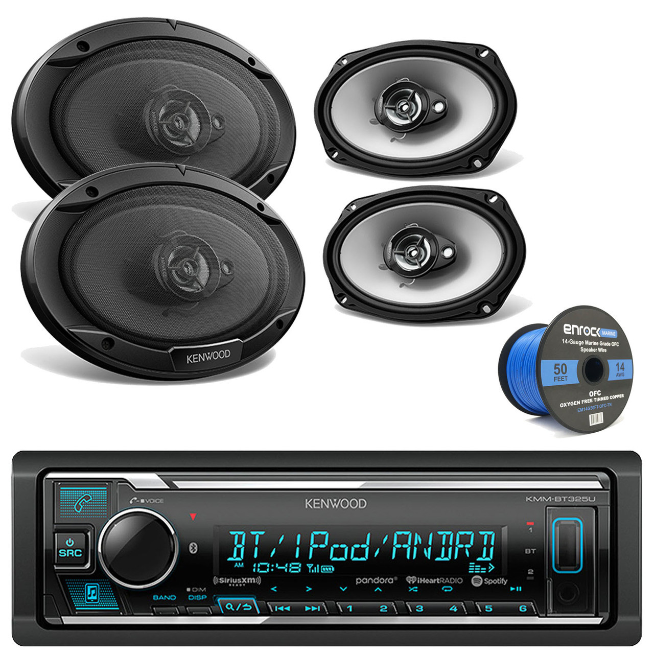 Kenwood 6x9 3 Way Speaker 550w Kenwood Kmmbt325u Car Audio