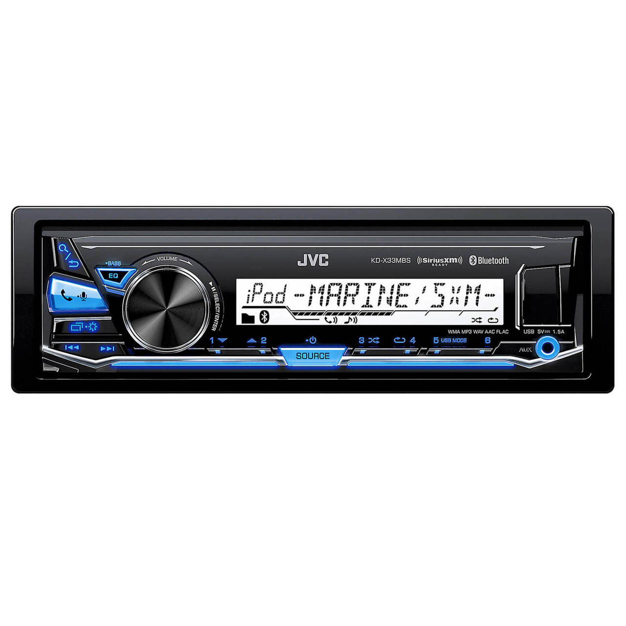 JVC KDX35MBS iPod & Android Digital Media Bluetooth Marine Powersport