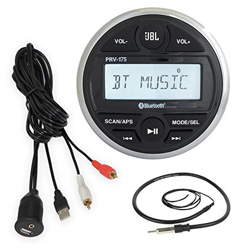 JBL PRV175 Gauge Marine Bluetooth Receiver Enrock USBAUX Interface