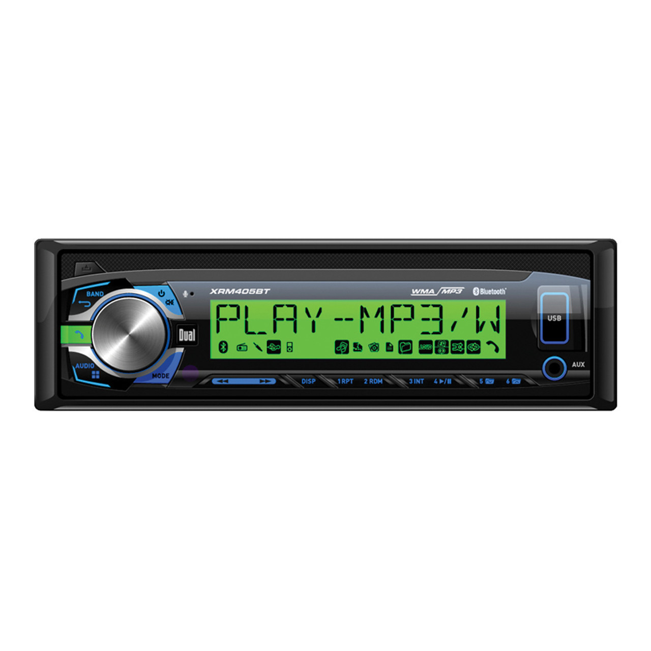 Dual AM/FM Mechless MP3/WMA Bluetooth USB/SD/3.5mm inputs (R