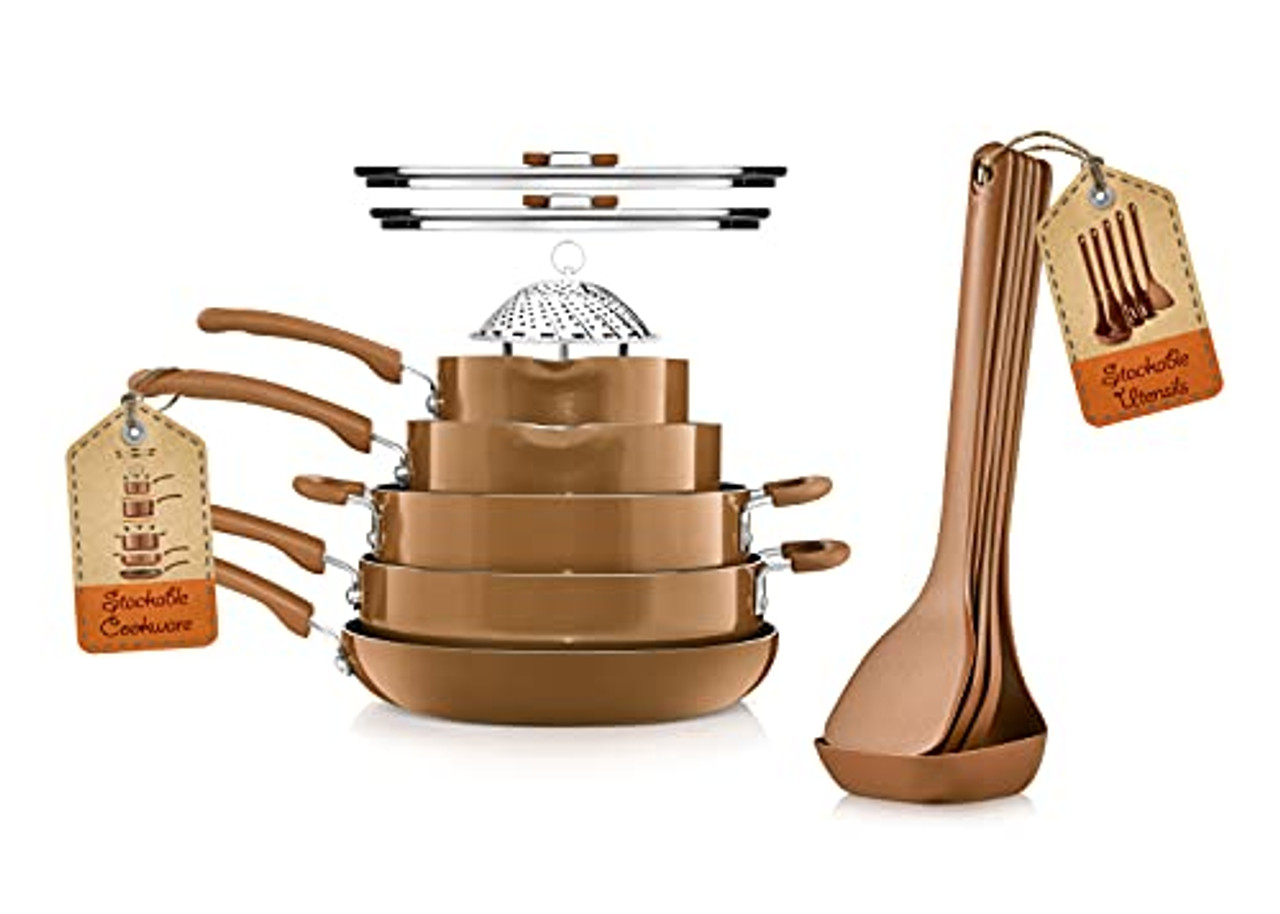 NutriChef Kitchenware 14-Piece Pots and Pans Set High-qualified