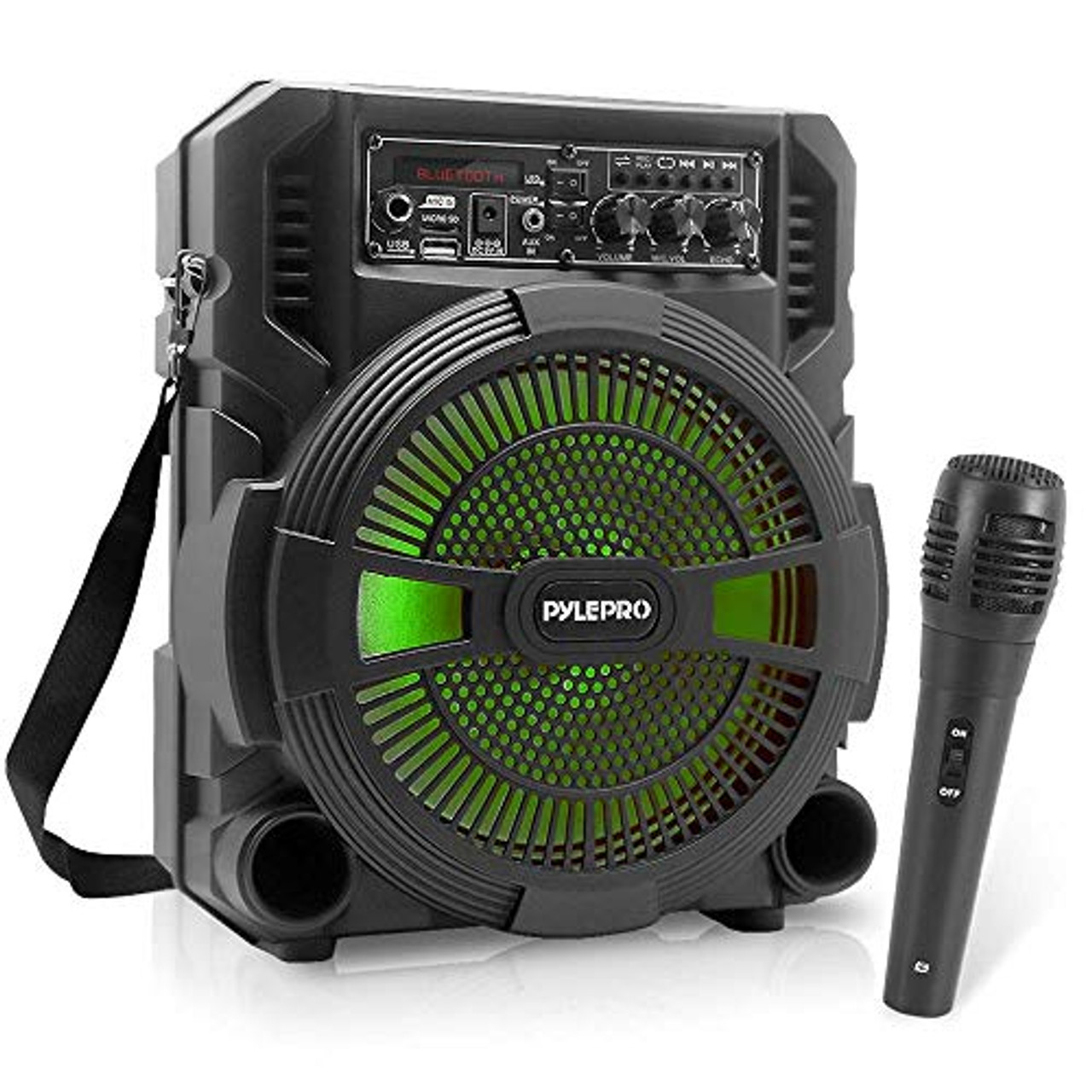 Portable Bluetooth PA Speaker System 600W Rechargeable Wireless Outdoor  Bluetooth Speaker Portable PA System w/Microphone in, Party Lights, USB SD  Card Reader, FM Radio Wired Mic Pyle PSBT62A Road Entertainment