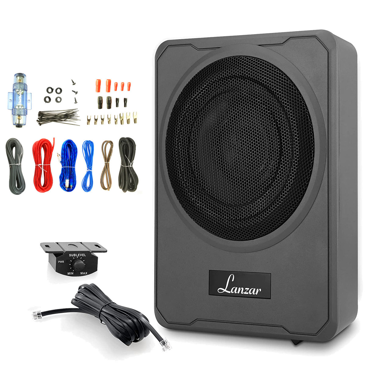 Lanzar SBA8A 8” 600 Watt Peak Power Low-Profile Amplified Under