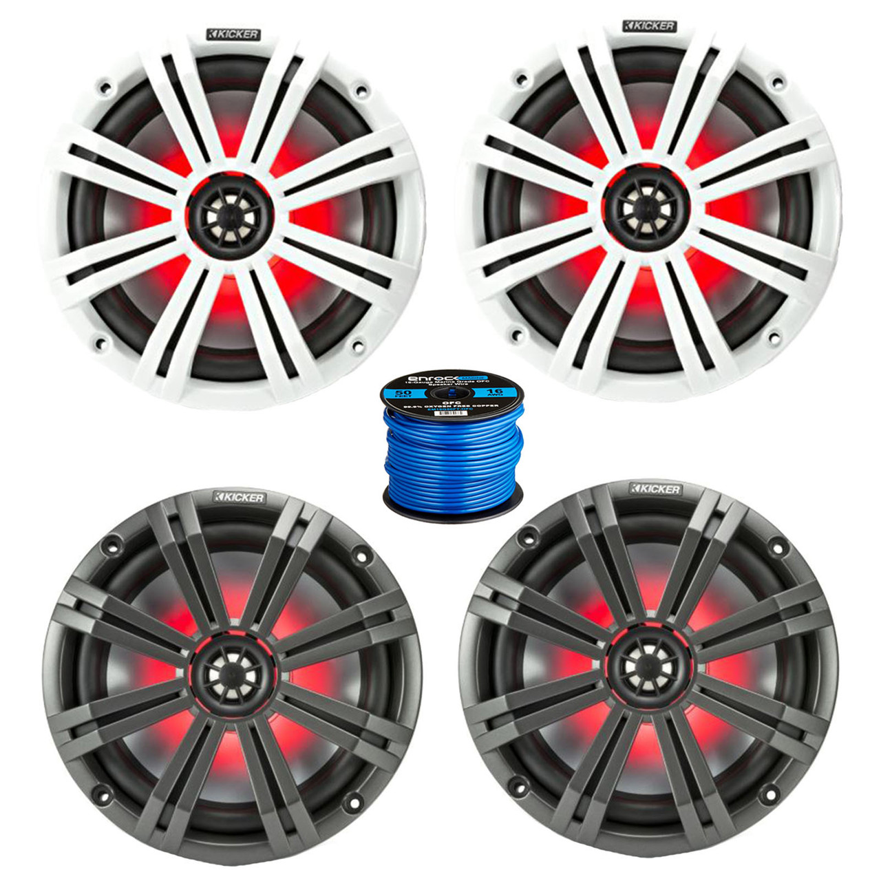 2 Pair (QTY 4) of Kicker KM 8