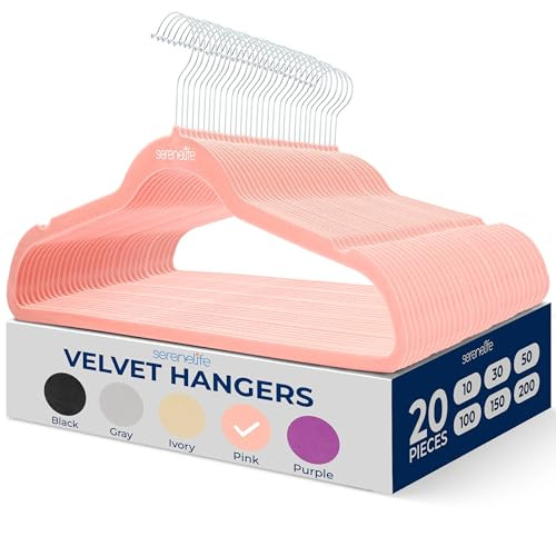 SereneLife Velvet Hangers - Thumbnail 4