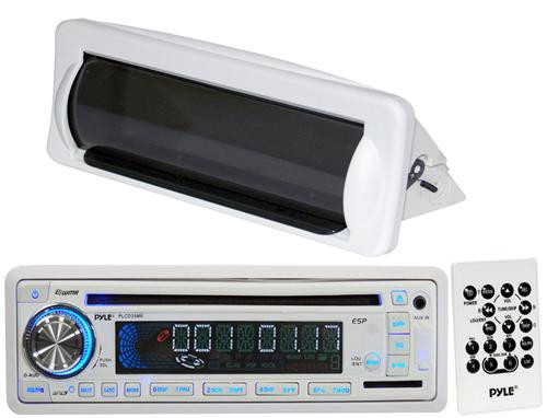 Outdoor Marine PLCD35MR InDash Boat Stereo CD MP3 USB AUX Input w/Splash Cover