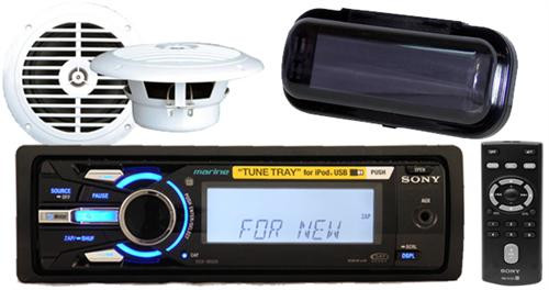 208W Sony DSX-MS60 Marine MP3 Player USB 2 x 6.5" Speakers Wireless Remote Cover