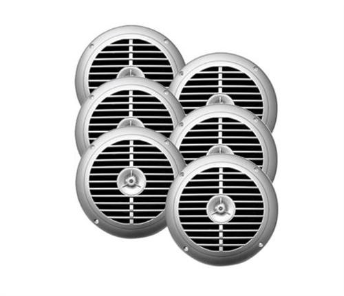 Enrock 6 x 6.5" Waterproof Stereo Boat Marine ATV Outdoor Silver 720W Speakers