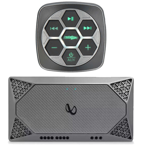 Metra IBBTR19 Marine 3-Zone Bluetooth Controller Bundle Combo With Infinity M704A 4-Channel Weather-Resistant High-Performance Compact Boat Amplifier