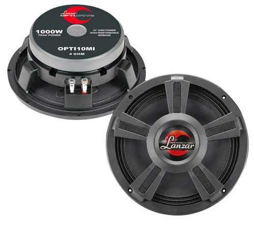 1000 Watt 10'' Midbass with Paper Cone & Cloth Surround