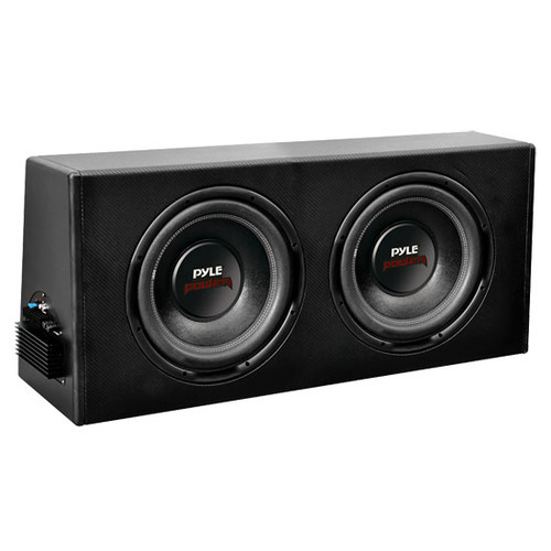 New Pyle PLPR210A Dual 10'' Slim Design Powered Enclosure System