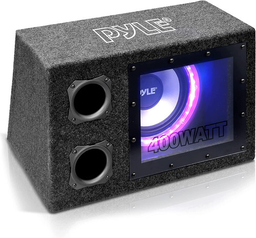 Pyle PLBNPS18 8" Single Series 400W Max Power Rear Vented LED Subwoofer Enclosure w/Remote