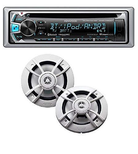 Kenwood PKG-MR362BT Marine CD Receiver with Bluetooth and 6.5" 2 Way Speakers Package