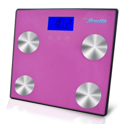 New Pyle PHLSCBT4PN Bluetooth Digital Scale & Smartphone Data Transfer - Pink