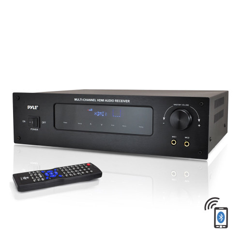 Pyle Bluetooth 5.1 Channel HDMI Digital Stereo Receiver Amplifier AM/FM 300 Watt
