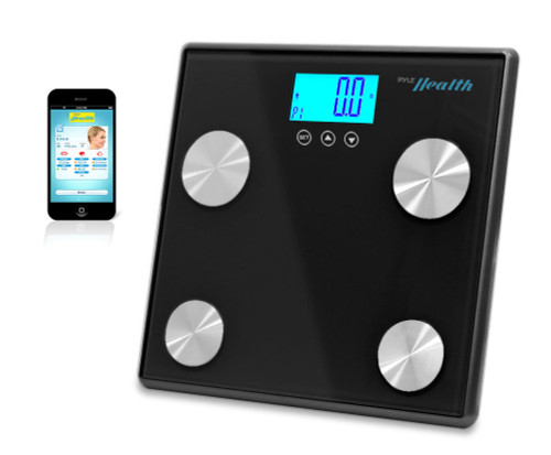 New Pyle PHLSCBT4BK Bluetooth Digital Scale & Smartphone Data Transfer- Black