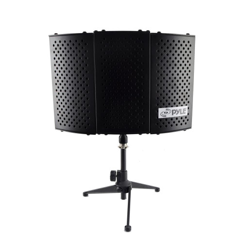 Pyle Pro Sound Absorbing Wall Panel Studio Foam Acoustic Isolation and  Dampening Wedge with Stand