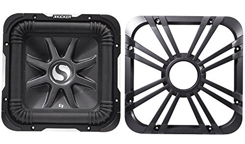 Package: Kicker 11S10L72 10" 1200 Watt 2 Ohm Solo Baric L7 Subwoofer + Kicker 11L710GLC 10" Charcoal Grille With LED Lighting