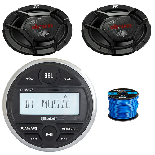 JBL PRV-175 Marine Bluetooth USB/AUX AM/FM Radio Gauge Style