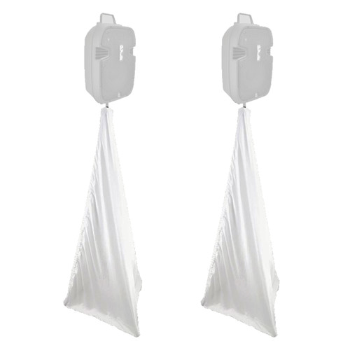 2x Pyle Pro PSCRIM2W Scrim For DJ Speaker And Light Tripod Stands, White, 2-Sided Cover Design, Universal Mountable & Compatibility