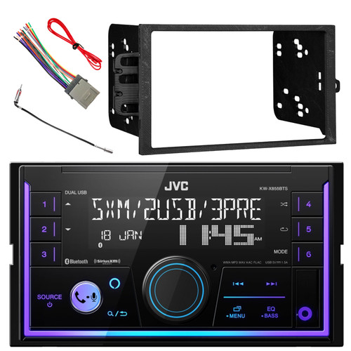 JVC KW-X855BTS Double DIN Bluetooth USB AM/FM Radio Digital Media Built-In Amazon Alexa Stereo Receiver, Double DIN Installation Dash Kit, Wiring Harness, Antenna Adapter (Fits 2000-2008 GM Vehicles)