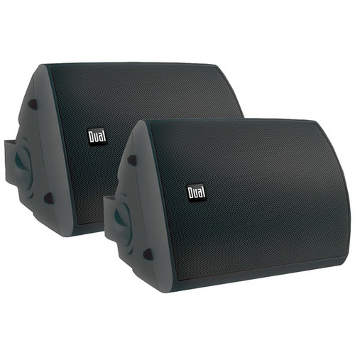 Dual LU53PB 125 Watt 3-way Indoor/Outdoor Speakers in Black (Pair)