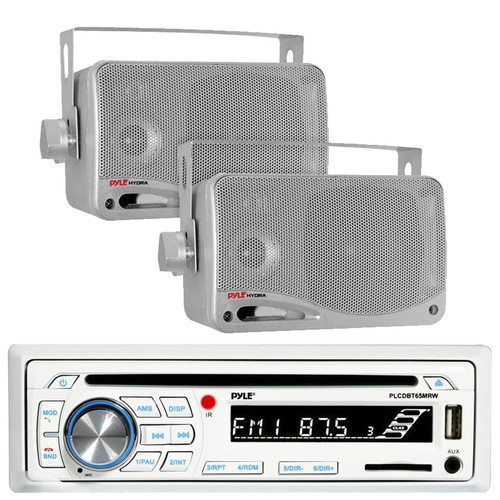 New Detachable Face Marine USB Stereo & Wireless Bluetooth 2 Silver Box Speakers