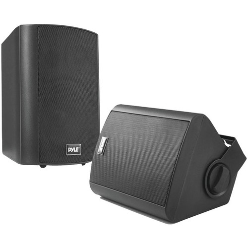 Pyle PDWR52BTBK 5.25'' 240 Watt Max Power Wall Mount Waterproof & Bluetooth Indoor/Outdoor Black Speakers (Pair)