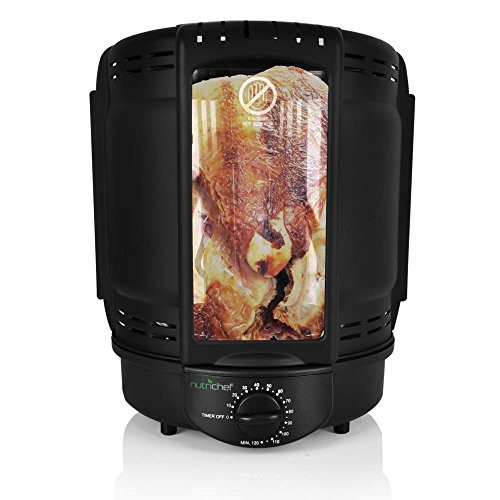Nutrichef Rotisserie Oven - Whole Chicken, Breasts, Turkey, Lamb, Beef, Pork shawarma Kebab Broiler ( PKRT13BK)