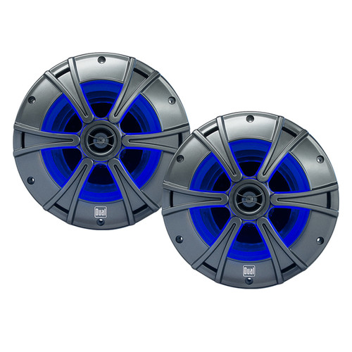 Dual Marine DMS8027 8 2-Way marine speaker with blue illumiNITE accent lighting