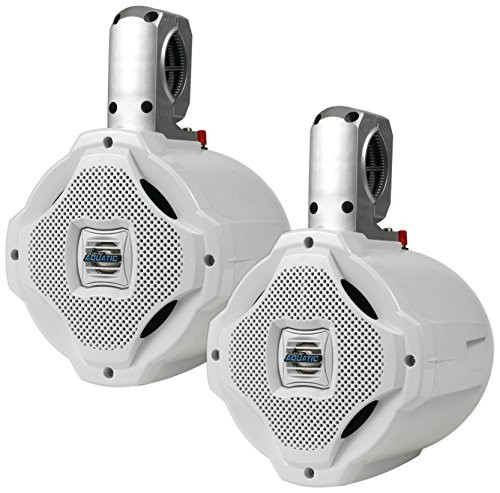 Lanzar AQAWBPR65WT 6.5" Inch 1000-Watt Aquatic Bluetooth Marine Wakeboard Speakers
