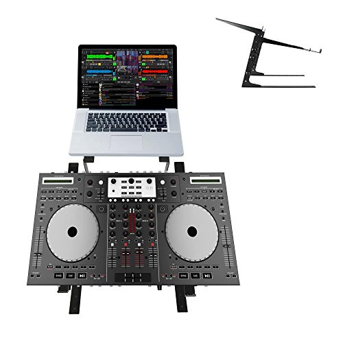 Pyle PLPTS38 Universal Dual Device Laptop Stand, Sound Equipment DJ Mixing Workstation