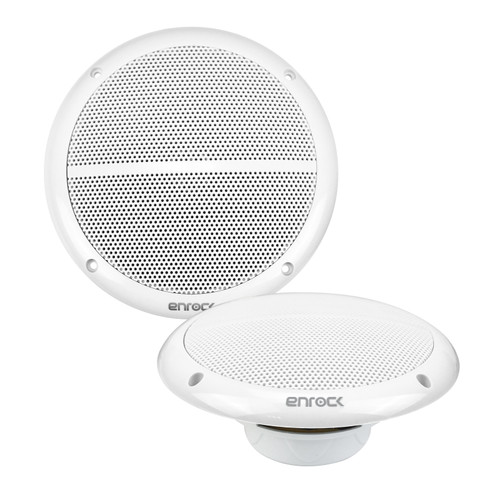 Enrock Marine EM602W 2-Way 6.5 Inch Weather Resistant Marine Speakers 90 Watts Peak Pair