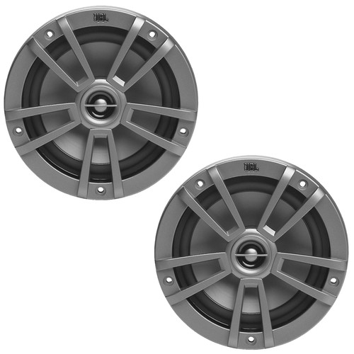 One Pair (QTY 2) Of JBL Marine Stage 6 6.5" OEM Replacement 180 Watts Max Power 2-Way Multi-Element Gray Boat Speakers (Bulk Packaging)
