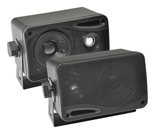 Pyle PLMR23BBT 3.5" Bluetooth Marine Speakers, 3-Way Waterproof System